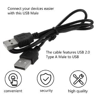 8.15【HOT】Black USB 2.0 Male To Male Extension Connector Adapter Cable Cord