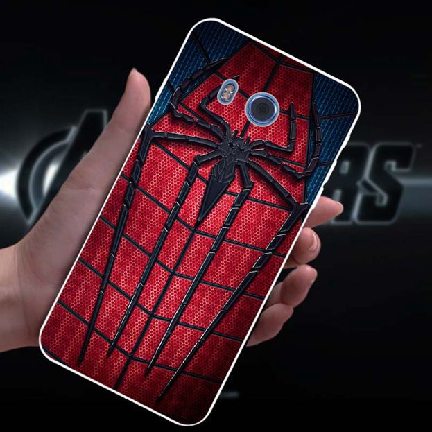 Ốp điện thoại silicon hình Spiderman cho HTC Desire 12 12+ One M10 M9 U ultra U11 X9