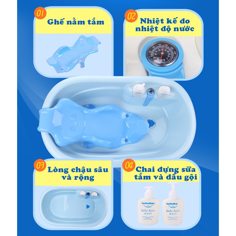 Chậu tắm cho bé  𝑭𝒓𝒆𝒆𝒔𝒉𝒊𝒑  Chậu tắm kèm nhiệt kế cho bé Royalcare