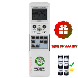Điều khiển điều hòa đa năng CHUNGHOP K1038E hàng chuẩn tặng kèm pin AAA panasonic