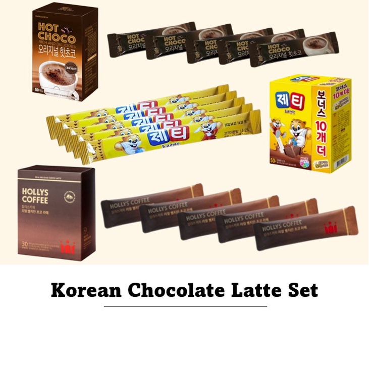 Hot Iced Bình đựng bột sô cô la Hàn Quốc thức uống tức thì Hollys Jeti Danongwon
