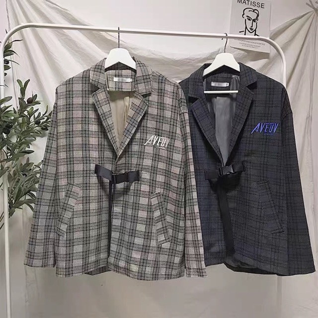 ORDER ÁO VEST CARO ĐEN UNISEX CÁ TÍNH ULZZANG | BigBuy360 - bigbuy360.vn