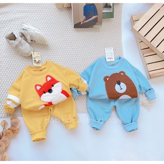 Bộ hình thú thêu đắp siêu cute cho bé