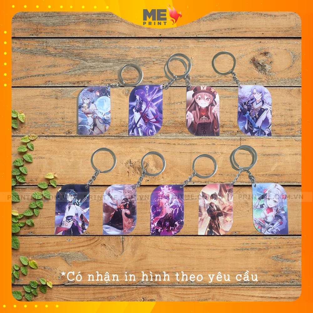 Móc khoá genshin impact in 2 mặt chất liệu mica bền đẹp cute, móc khoá in theo yêu cầu hình game - anime - manga giá rẻ