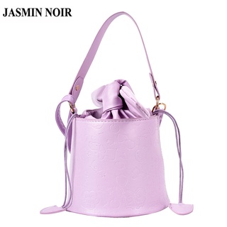 Túi xách JASMIN NOIR chất da PU phong cách Retro đơn giản sành điệu cho nữ