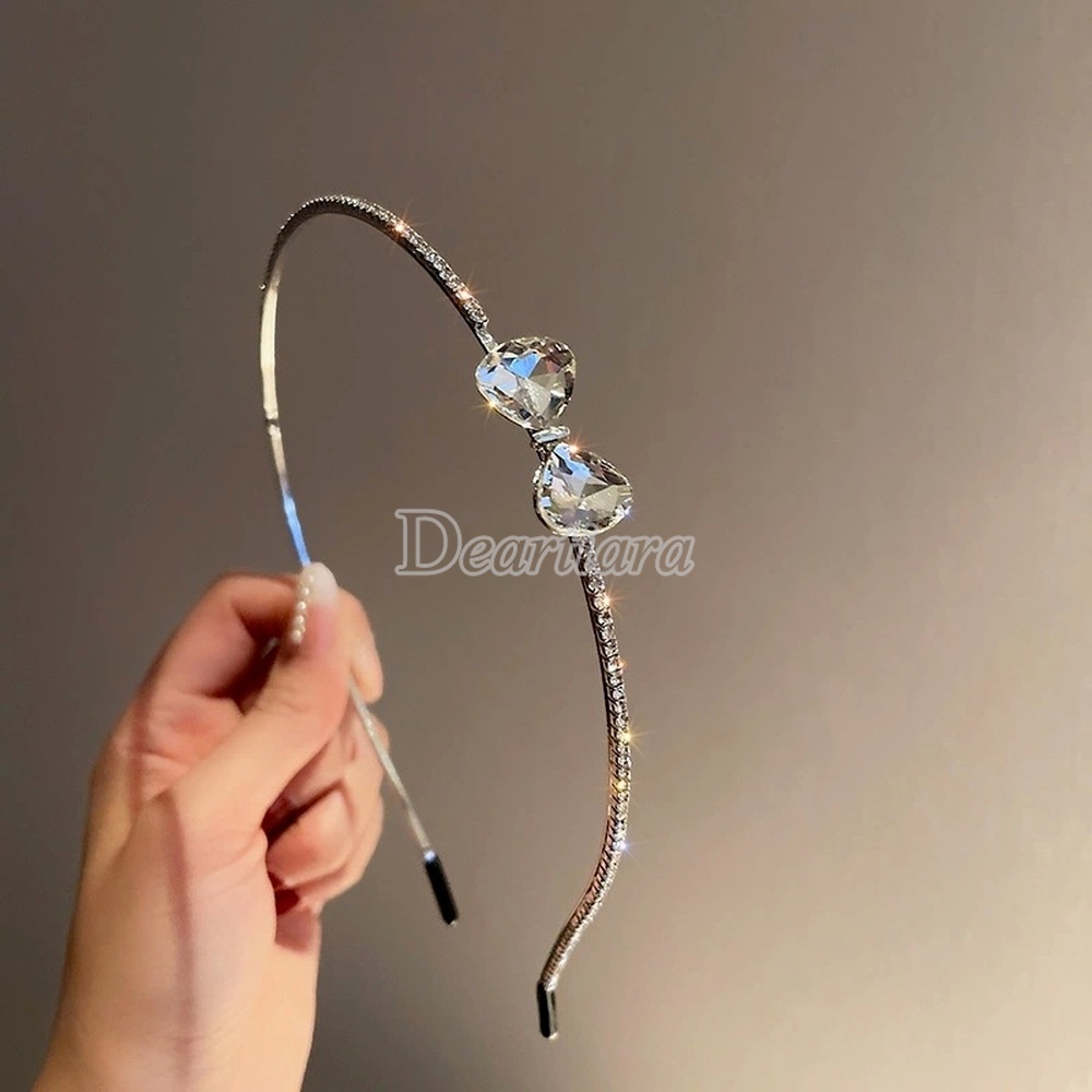 Cài tóc trang trí nơ đính đá giả thời trang sang trọng cho nữ