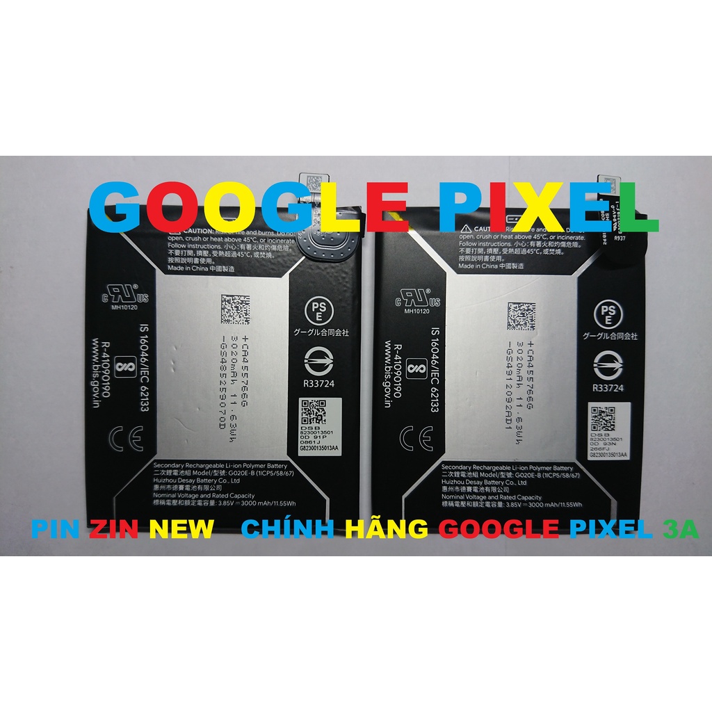PIN ZIN NEW CHÍNH HÃNG GOOGLE PIXEL 3A