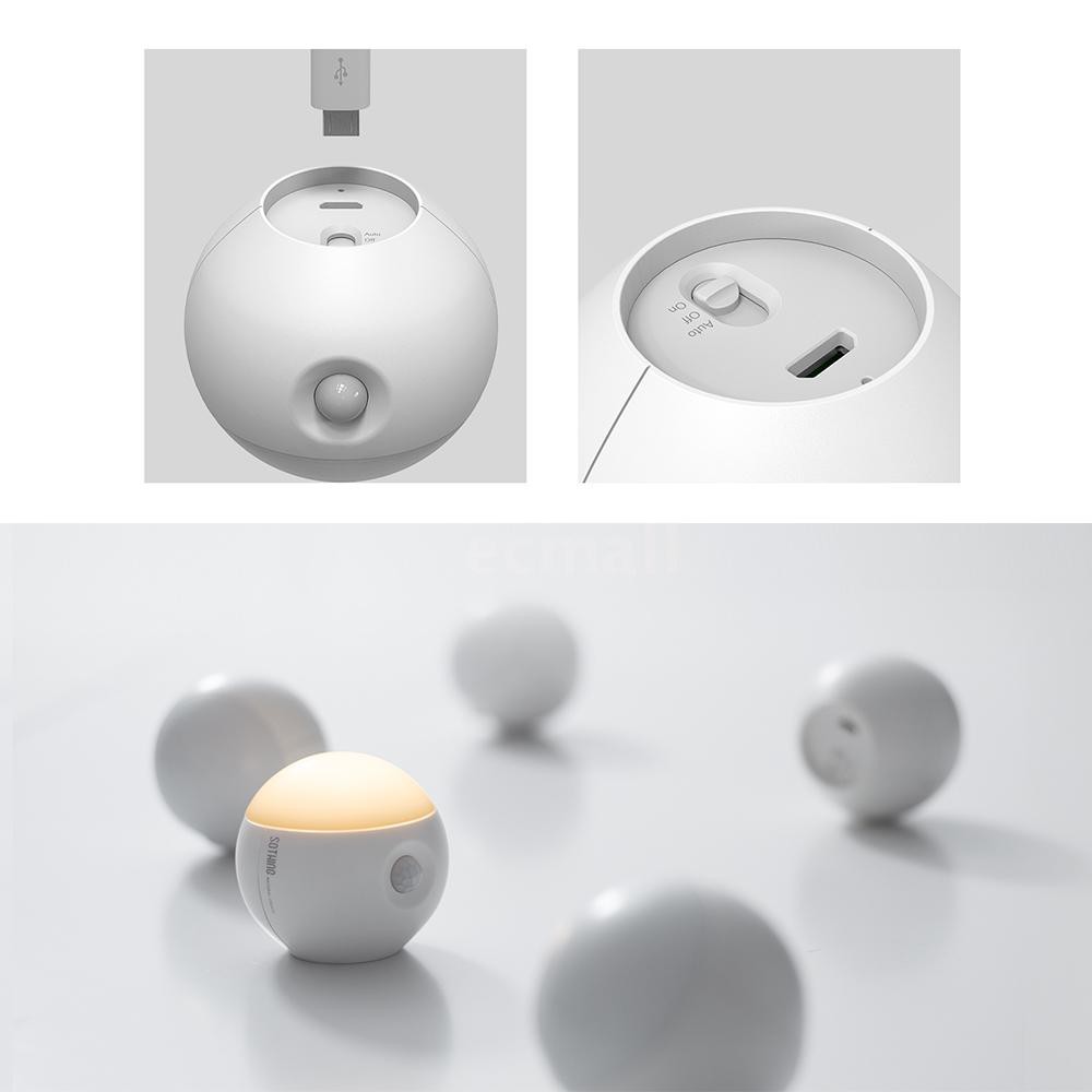 Ecmall Xiaomi Mijia Sothing Night Light Smart Sensor Portable Infrared Induction USB Charging Remova