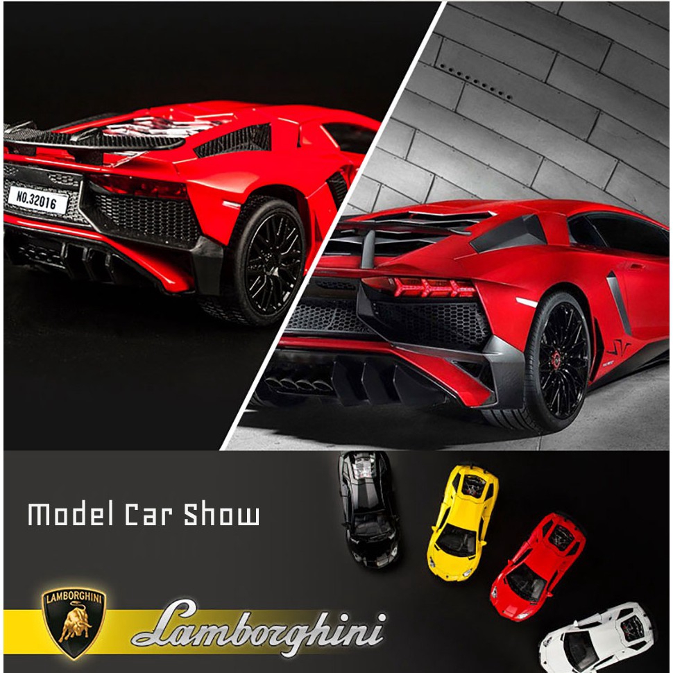 ✈ READY STOCK ✈【COD】READY!!! Mô hình xe hơi Lamborghini aventador lp750 tỉ lệ 1 / 32 đồ chơi trẻ em @stteam98