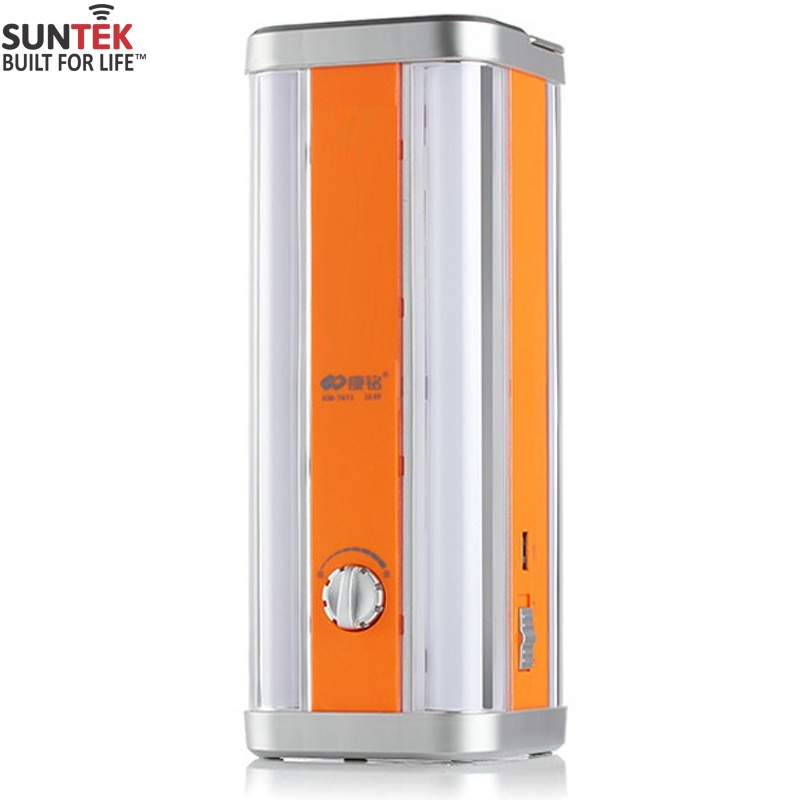 Đèn LED Tích Điện kiêm Sạc Dự Phòng SUNTEK KM-7671 - 10W | 4 bóng LED | Sáng 6-10 giờ - Bảo hành Chính hãng 12 tháng
