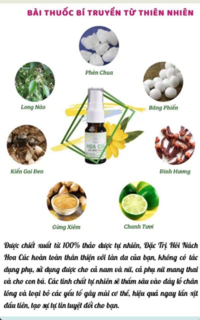 Xịt khử mùi, Xịt hôi nách Hoa Cúc,🌼 GIẢM SỐC🌼, giúp vùng nách luôn khô thoáng sạch sẽ | BigBuy360 - bigbuy360.vn