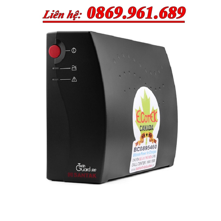 Bộ Lưu Điện Santak TG500  500VA / 300W dùng để lưu điện dự phòng máy vi tính, máy văn phòng, tb điện tử thông tin