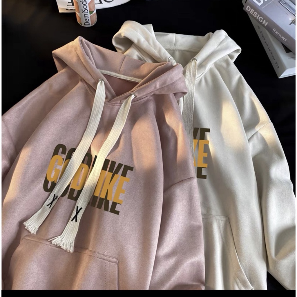 Khoác Nỉ Good Dáng Rộng Nam Nữ Dây Bản To Mũ Rộng Oversize Unisex Hàn Quốc