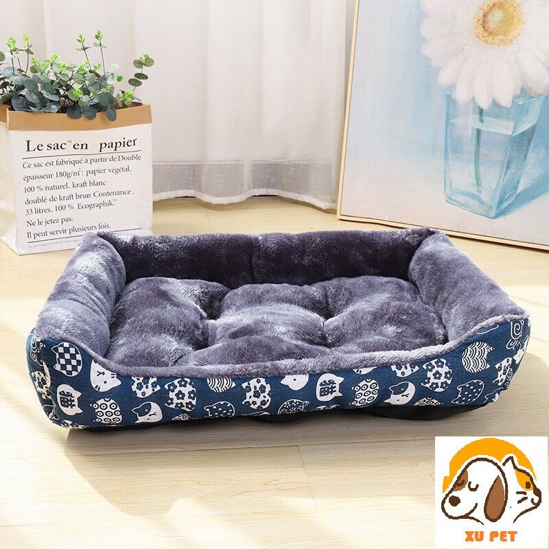 [Mã 252FMCGSALE giảm 8% tối đa 100k đơn 500K] Đệm Nằm Cho Chó Mèo Lót Lông Hình Chữ Nhật Chống Xê dịch