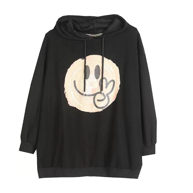 [Giá Sỉ] Áo Nỉ Hoodie In Hình Mặt Cười Hi 284 Áo Nỉ Bông Unisex Nam Nữ - Hazo