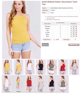 Áo Yếm Basic Thun Gân ACTIVE USA