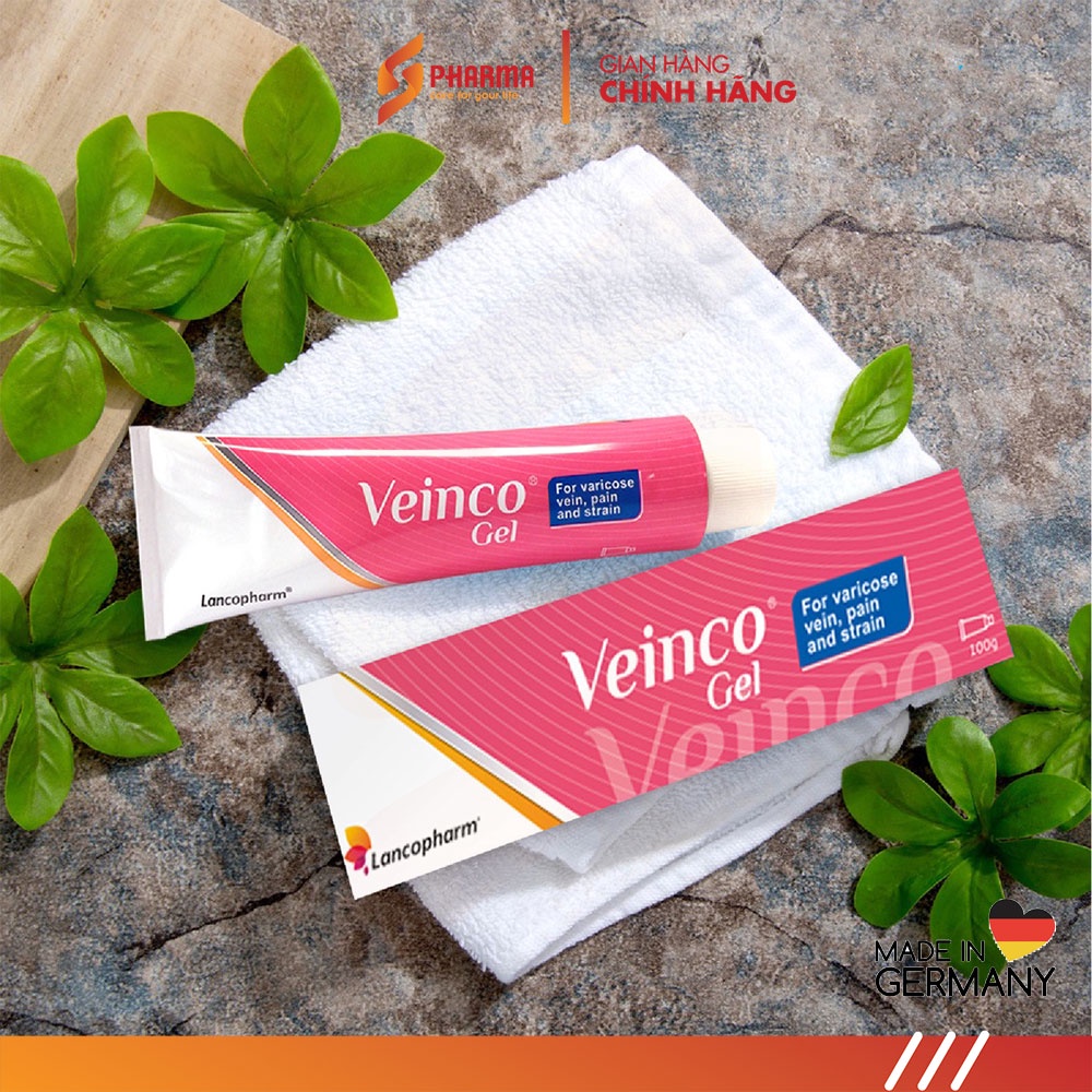 Kem bôi da, dùng được cho người suy giãn tĩnh mạch LANCOPHARM VEINCO GEL 100g – Crevil [Đức]