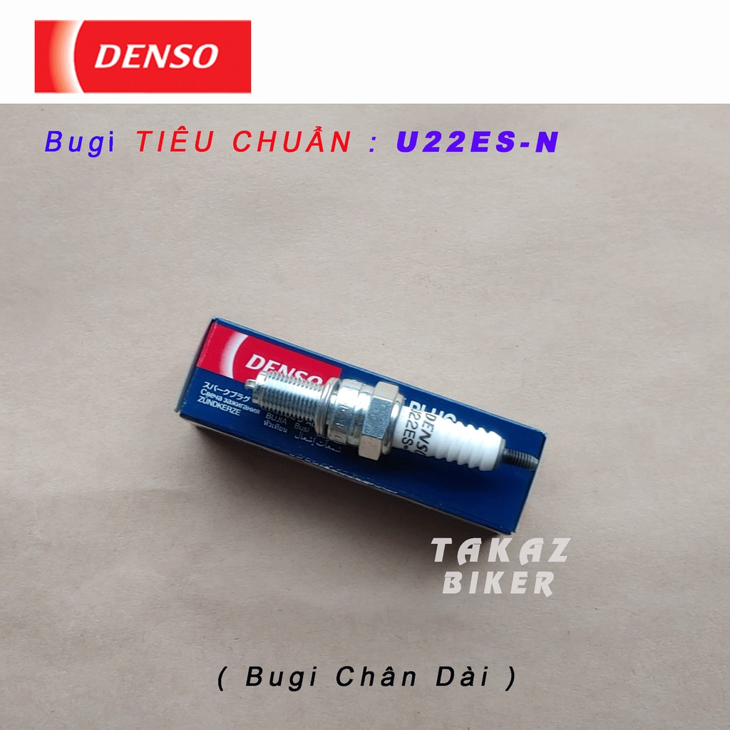 Bugi DENSO TIÊU CHUẨN U22ES-N chân dài : SHVN ; SH Mode ; PCX 125 ; Click ; Airblade - Lead 125 ; Vision ; Wave 110