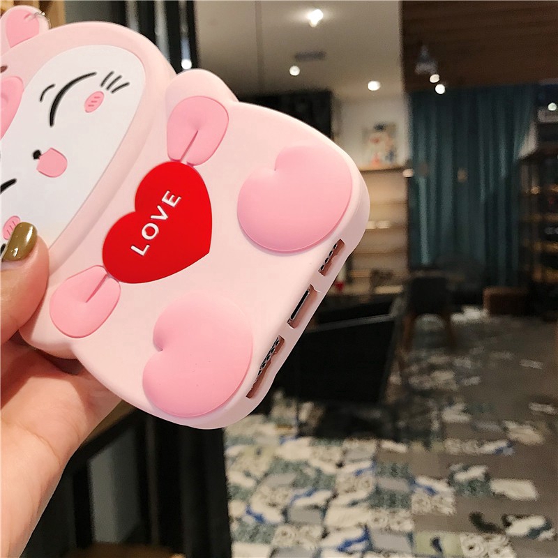 Ốp Điện Thoại Silicone Mềm Hình Heo / Mèo 3D Cho iPhone 14 Pro Max 13 Pro Max 12 Pro Max SE 2020 6 6s 7 8 Plus Xs Max XR 11 Pro Max