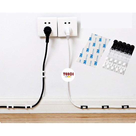 &lt;Video Review&gt; Bộ 20 Nút Đai Silicon Bọc Giữ Nứt Đứt Gãy Bảo Vệ Dây Điện Cáp Sạc Nẹp Cố Định Dây Điện Luồn Dây Điện U171