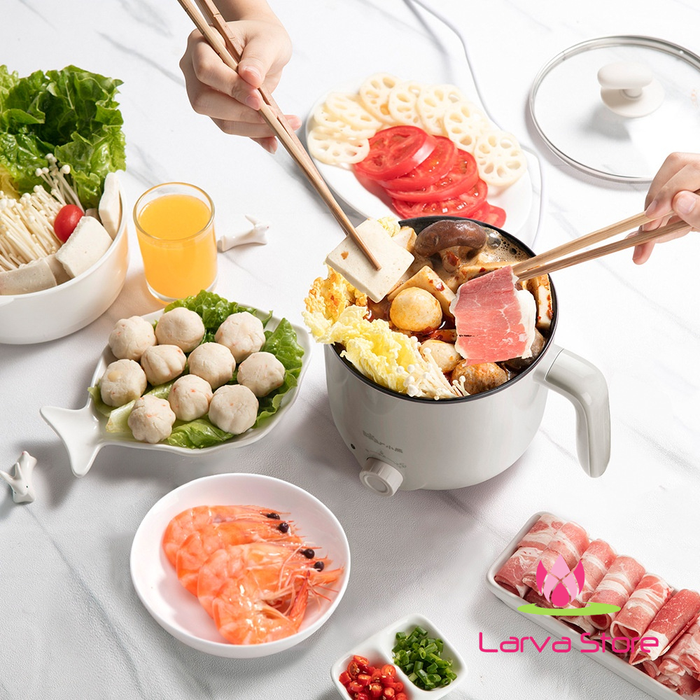Nồi Điện BEAR Lòng Chống Dính Đa Năng Lẩu, Hấp, Chiên 1.2 Lít Bảo hành 18 tháng