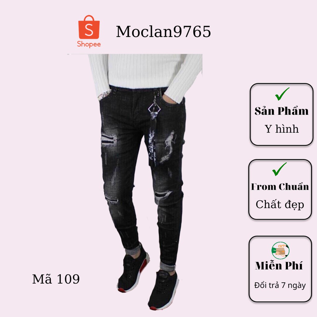 Quần jean nam cao cấp, chất liệu bò ( jean ) mềm mịn, from chuẩn, có nhiều mẫu đi kèm Moclan72
