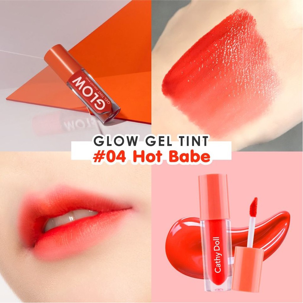 Son nước đủ 8 màu siêu lì mềm môi Cathy Doll Glow Gel Tint  2.4 g.