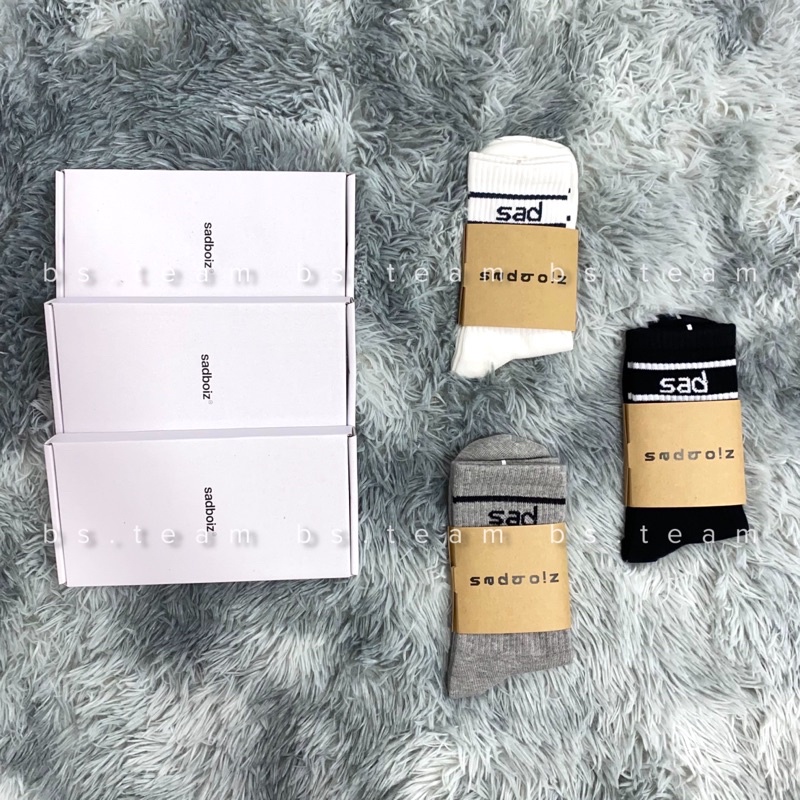 [Sadboiz Chính Hãng] 𝗩ớ - 𝘁ấ𝘁 𝗦𝗔𝗗𝗦𝗢𝗖𝗞𝗦 SADBOIZAINTCRY 3 màu kèm box 🧦🧦