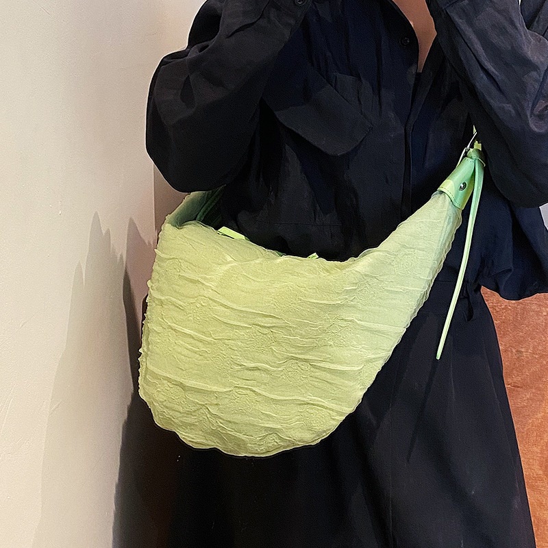 Túi IELGY đeo chéo có khóa kéo phong cách đường phố Hàn Quốc cho nữ