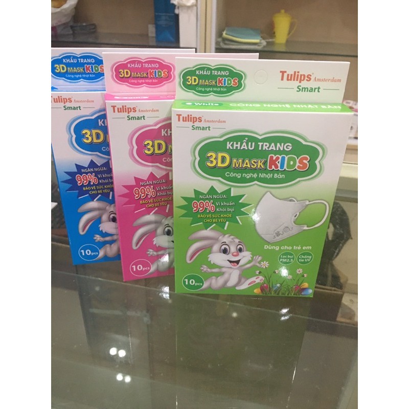 Hộp 10 c khẩu  trang tulip 3D mask kid
