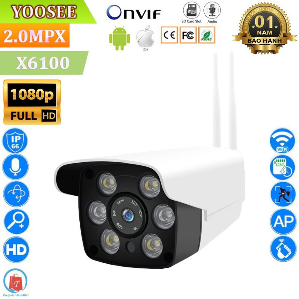 Camera Giám Sát Ngoài Trời Yoosee - 6 Led Full HD (2.0Mpx) - Hồng Ngoại Quay Đêm