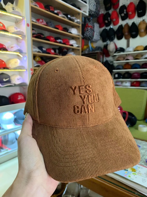 Nón kết vải nhung YES YOU CAN nam nữ