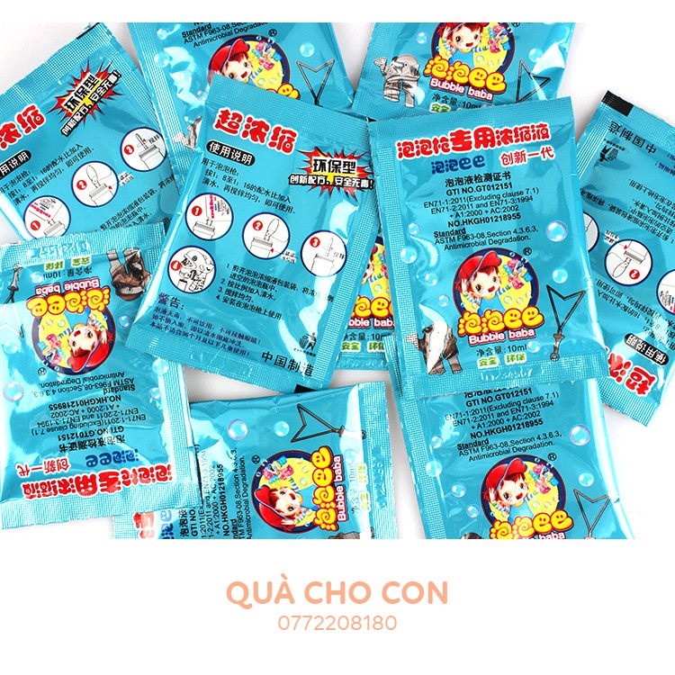 Combo 10 Gói Pha Nước Thổi Bong Bóng