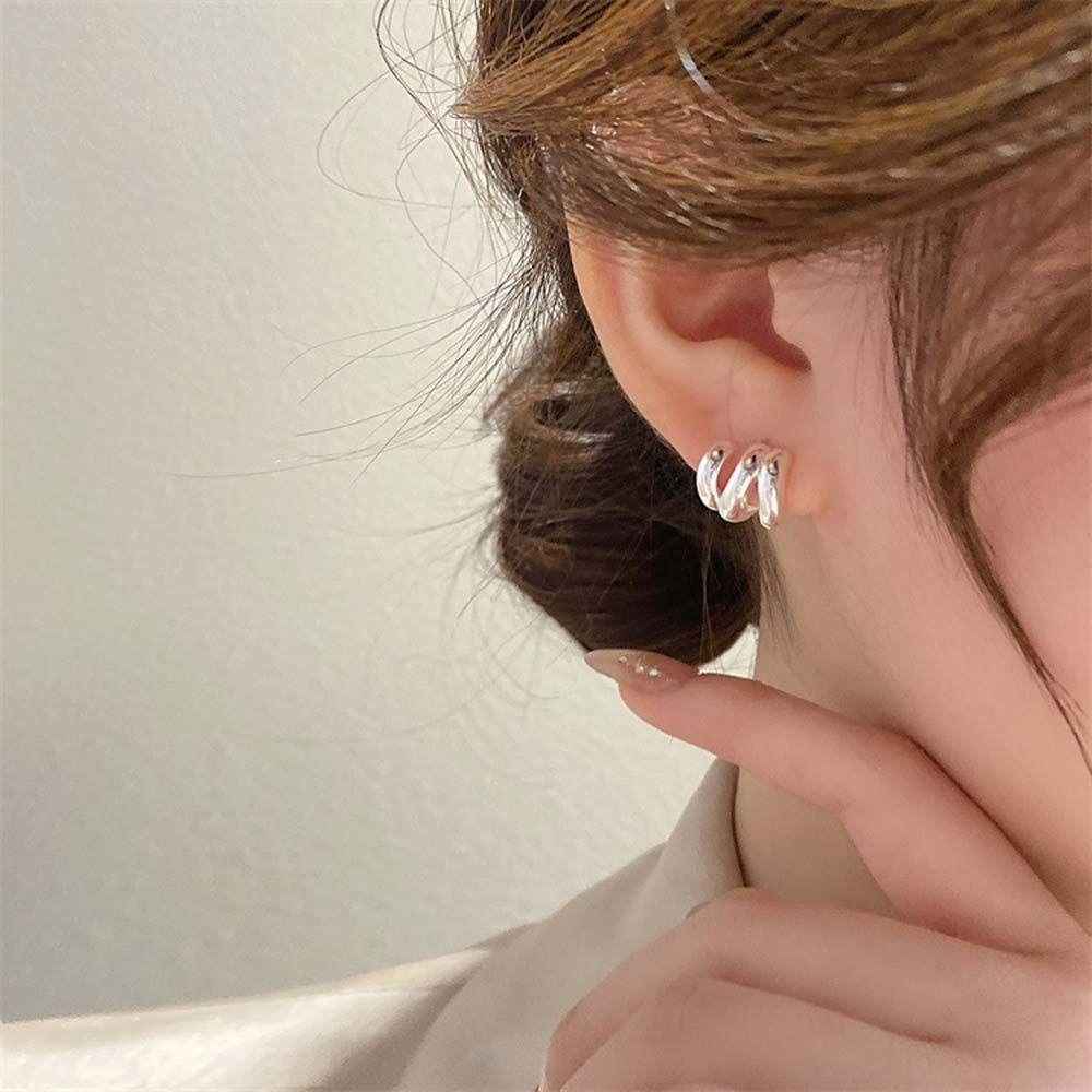 Khuyên Tai Nữ Hình Tròn Phong Cách Thanh Lịch Quyến Rũ