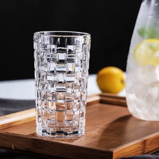 Ly thuỷ tinh hoạ tiết mây tre đan