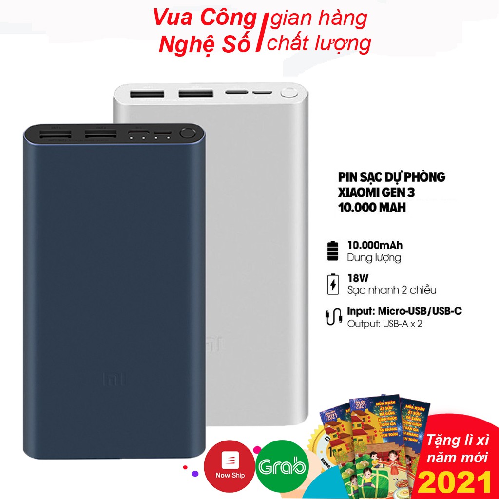 Sạc dự phòng 20000mAh/10000mAh WK tích hợp màn hình Led, Xiaomi hỗ trợ sạc nhanh, 2 Cổng Vào-Ra