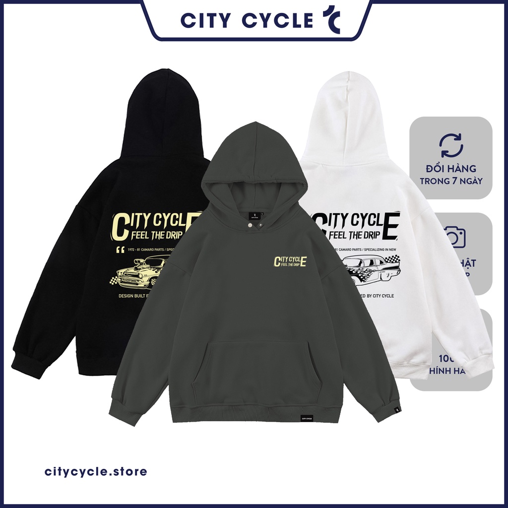Áo hoodie nỉ unisex speed City Cycle - áo nỉ sweater unisex form rộng Local Brand