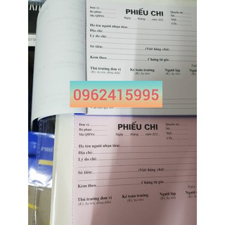 Phiếu Thu- Chi - Xuất - Nhập 2 LIÊN ( A5 60 tờ , 100 TỜ)
