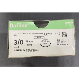 Chỉ phẫu thuật Dafilon 3/0 (giá 1 sợi, hộp 36 sợi)