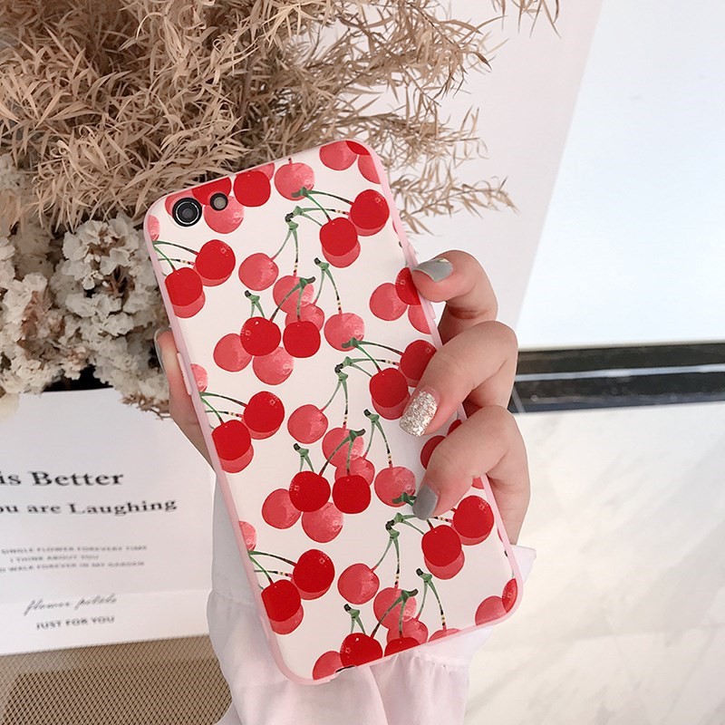 Ốp iphone dẻo họa tiết quả cherry xinh xắn cho 11/11pro/11promax/x/xr/xsmax/6/7/8/plus/splus/12 pro max/13 pro max-a41c