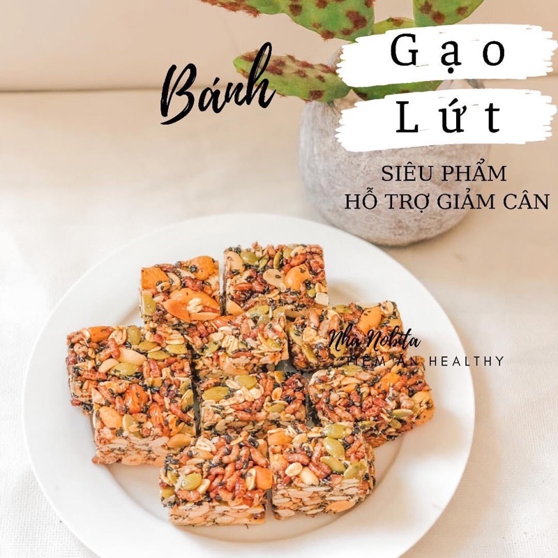 Thanh gạo lứt hạt không đường, siêu phẩm hỗ trợ giảm cân, ăn kiêng, healthy