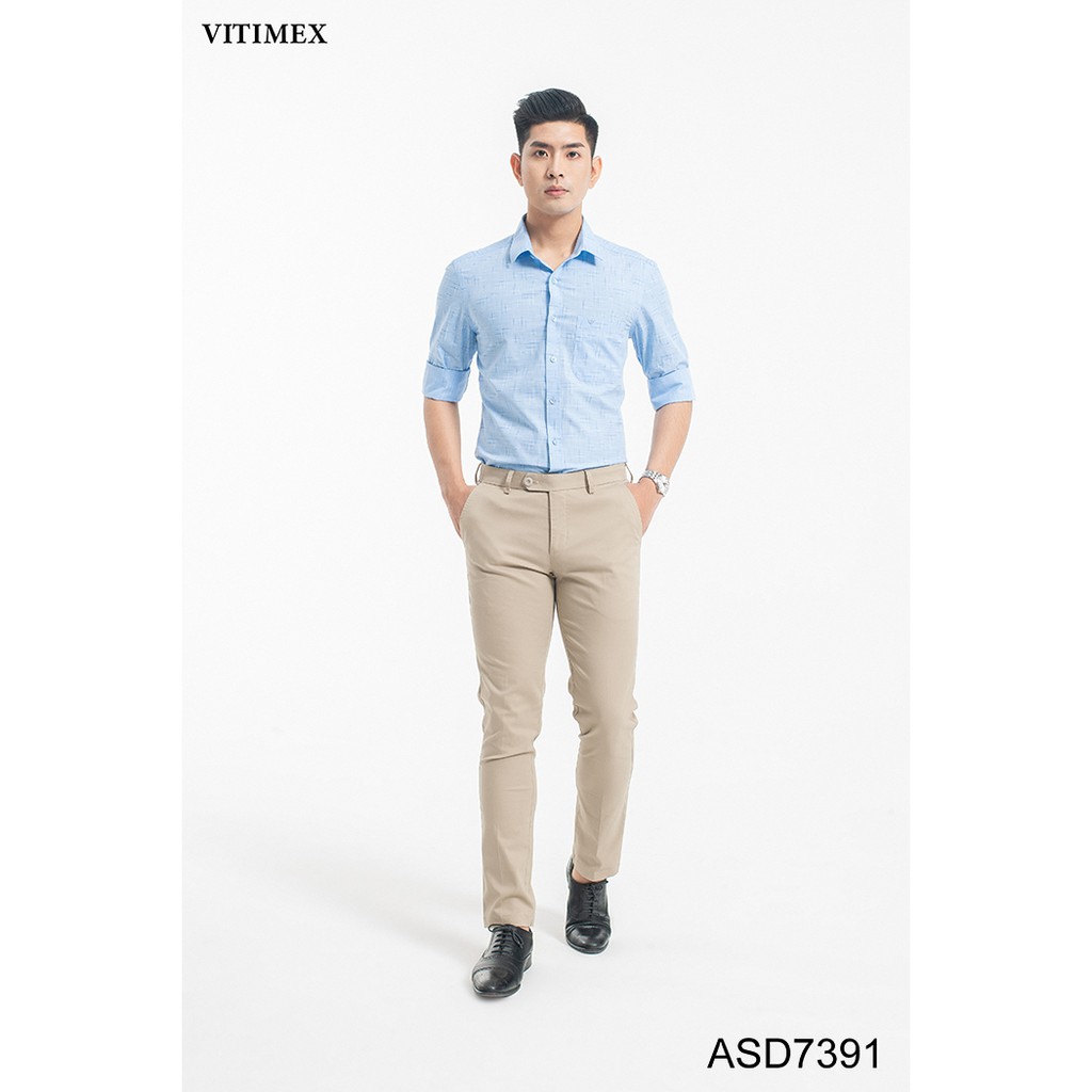 Áo sơ mi dài tay nam Bamboo Slimfit VITIMEX ASD7391