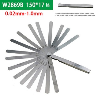 Thước Căn lá|Thước Nhét|Thước Căn lá 150mm 0.02~1.00mm 17 lá