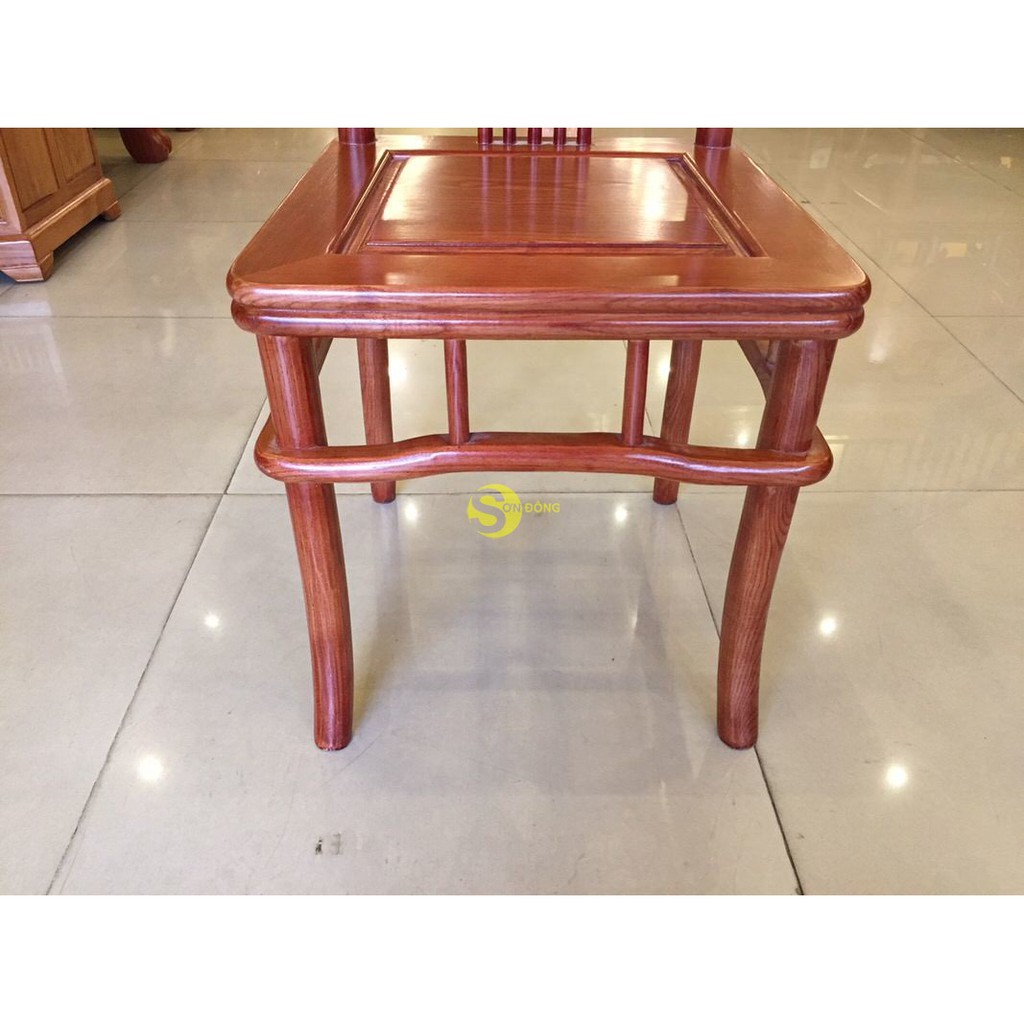 Bộ bàn ăn gỗ sồi nga 6 ghế rồng bàn vuông – BBA5526V