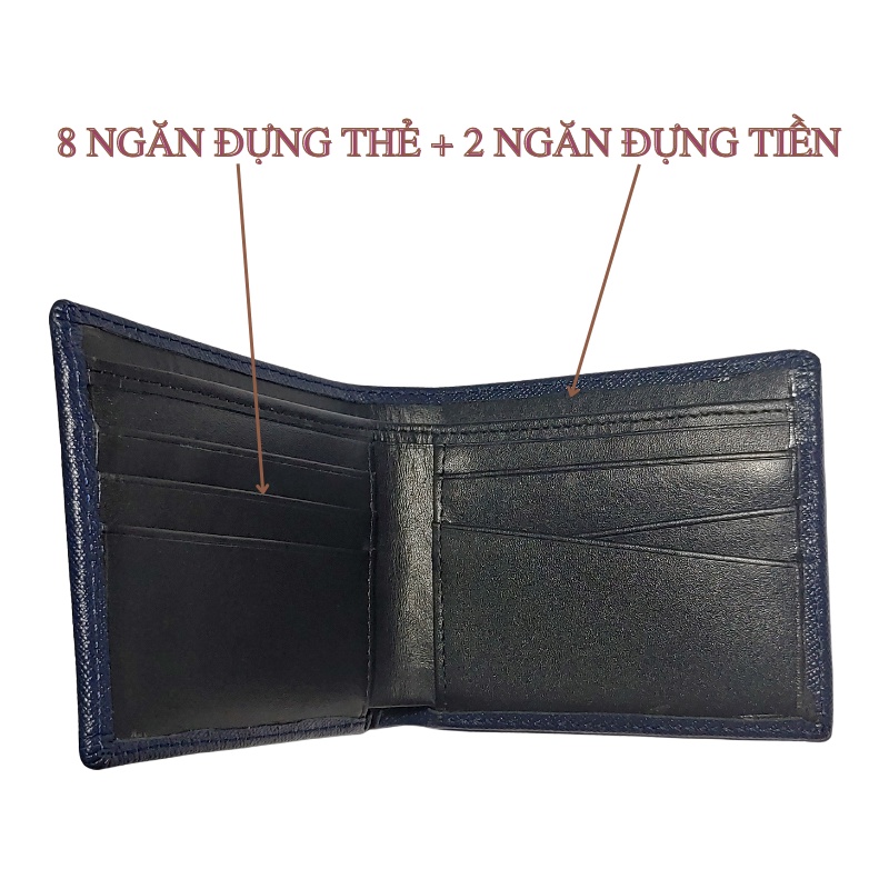 Ví nam da bò thật 100% Zenka bền bỉ và sang trọng