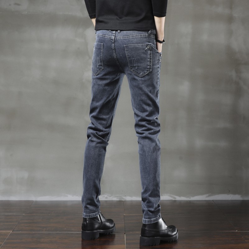 K605 Quần jean nam ống đứng xám khói siêu hót | BigBuy360 - bigbuy360.vn