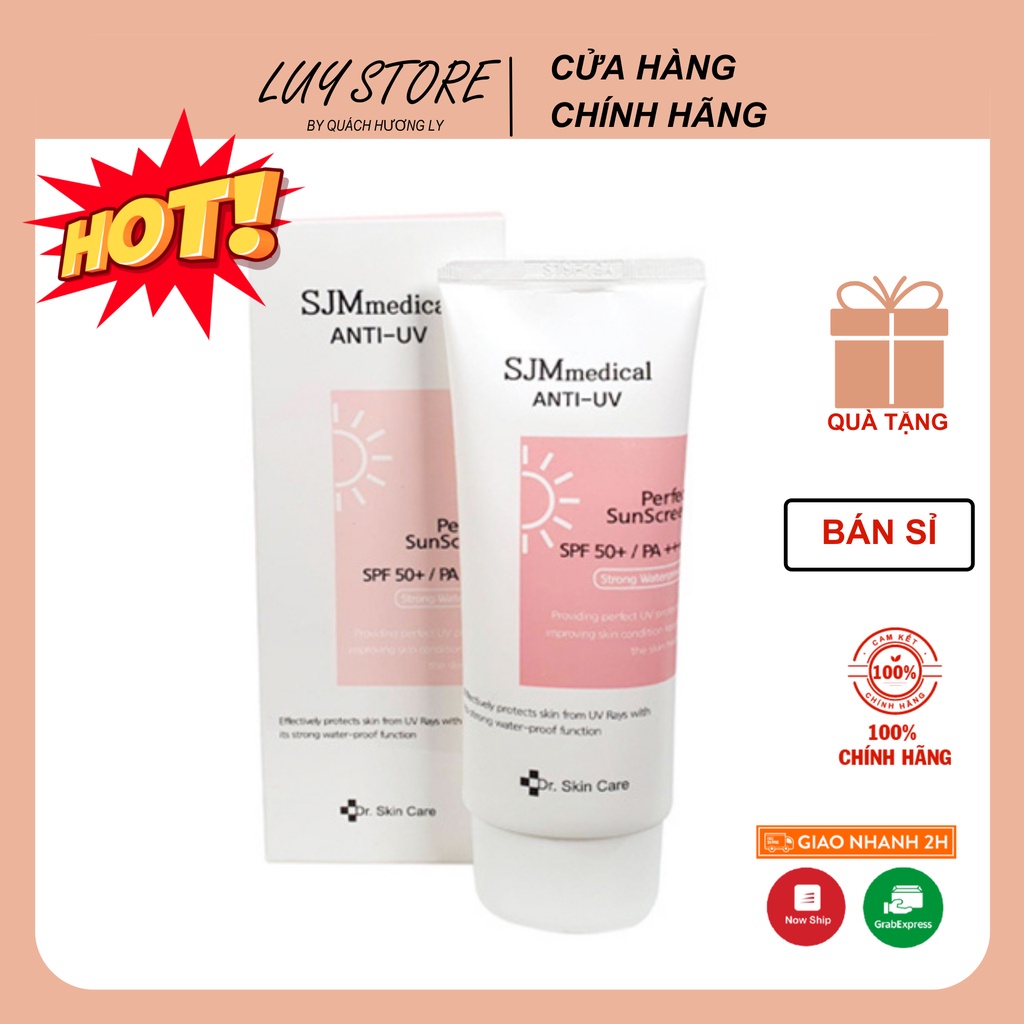 Kem Chống Nắng SJM Medical Anti UV SPF 50 /PA+++ Hàn Quốc - Phù Hợp Mọi Loại Da Dầu Khô Mụn Thường Nhạy Cảm Hỗn Hợp
