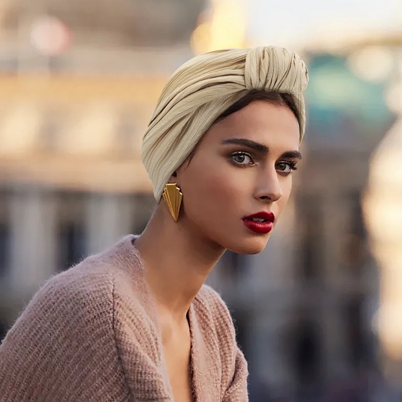 Mũ Turban Thắt Nút Cỡ Lớn Phong Cách Hồi Giáo Cho Nữ