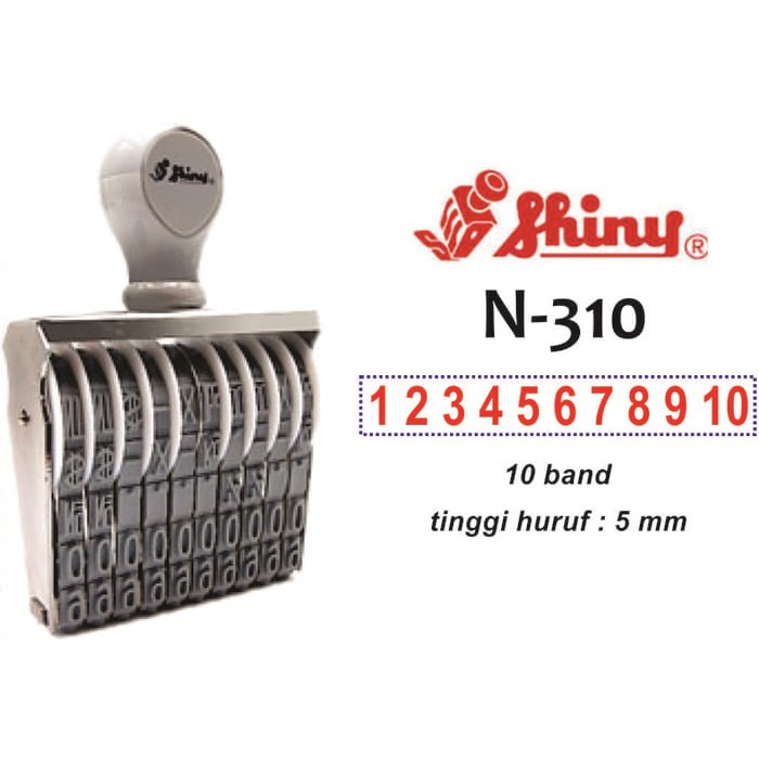 Dấu số Shiny 10 số cao 5mm N310 Number stamp