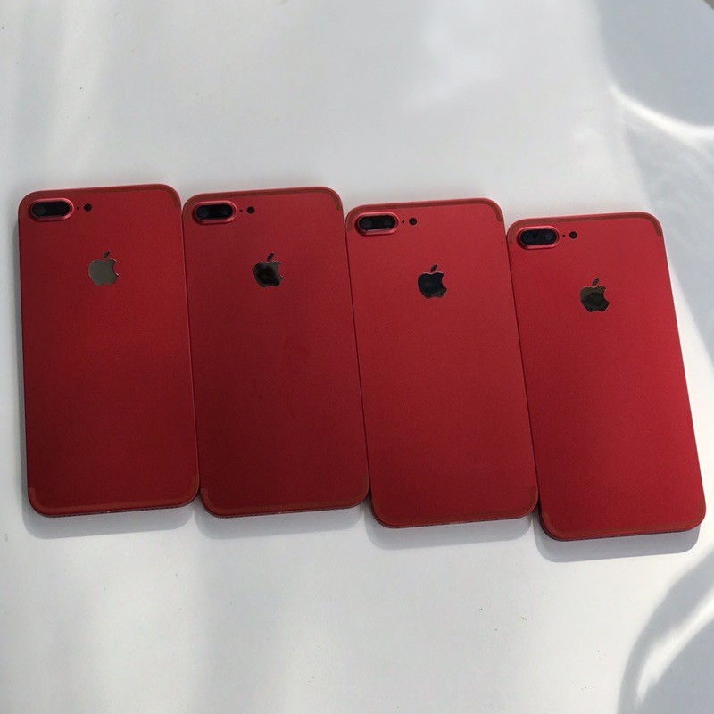 ( ảnh thật ) vỏ sườn thay thế dành cho iphone 7plus đỏ viền vuông sang trọng nổi bật